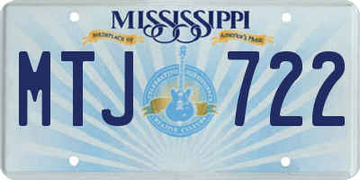 MS license plate MTJ722