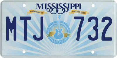 MS license plate MTJ732