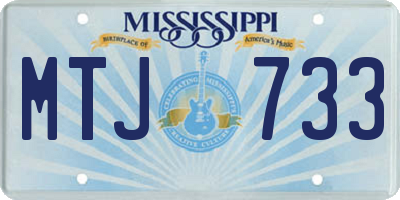 MS license plate MTJ733