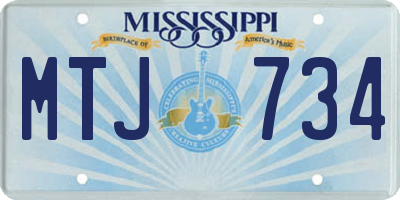 MS license plate MTJ734