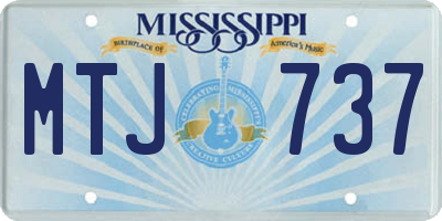 MS license plate MTJ737