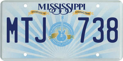 MS license plate MTJ738