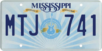 MS license plate MTJ741