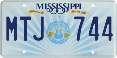 MS license plate MTJ744
