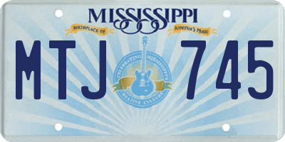 MS license plate MTJ745