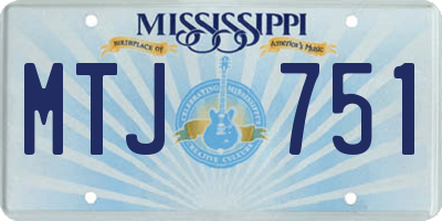 MS license plate MTJ751