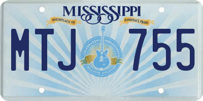 MS license plate MTJ755
