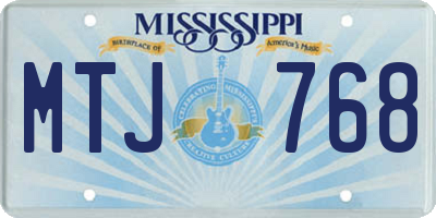 MS license plate MTJ768