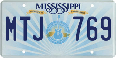 MS license plate MTJ769