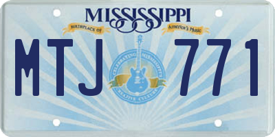 MS license plate MTJ771