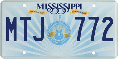 MS license plate MTJ772