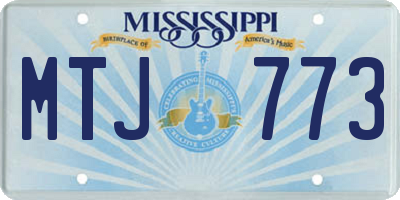 MS license plate MTJ773