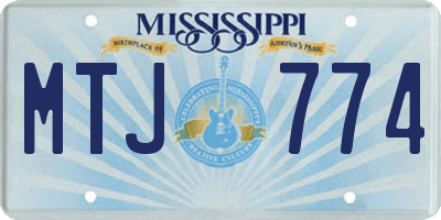 MS license plate MTJ774