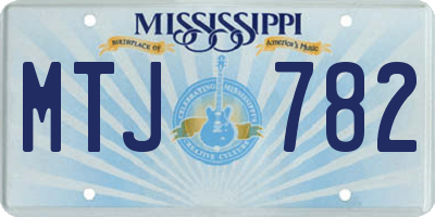 MS license plate MTJ782
