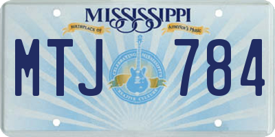 MS license plate MTJ784
