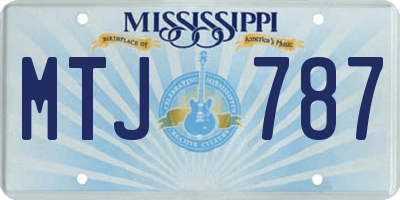 MS license plate MTJ787