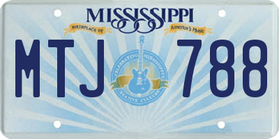 MS license plate MTJ788