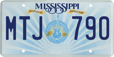 MS license plate MTJ790