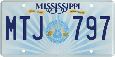 MS license plate MTJ797