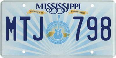 MS license plate MTJ798