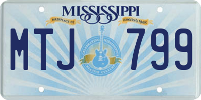 MS license plate MTJ799