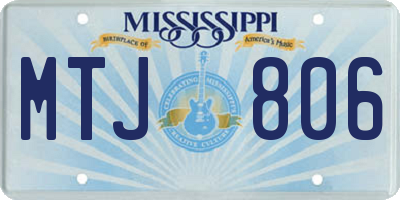 MS license plate MTJ806