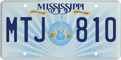 MS license plate MTJ810