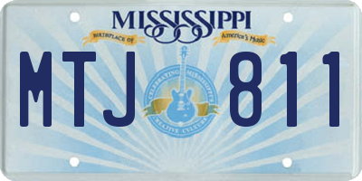 MS license plate MTJ811