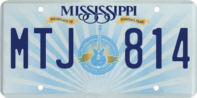 MS license plate MTJ814