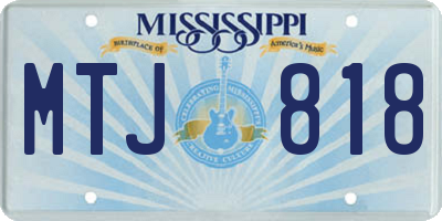MS license plate MTJ818