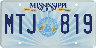 MS license plate MTJ819