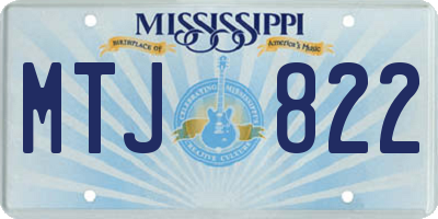 MS license plate MTJ822