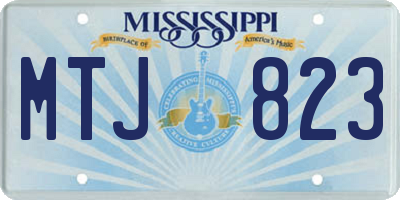 MS license plate MTJ823
