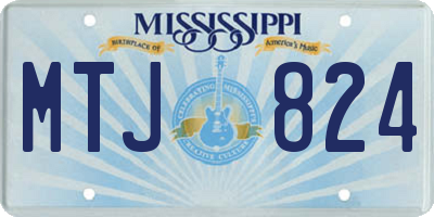 MS license plate MTJ824