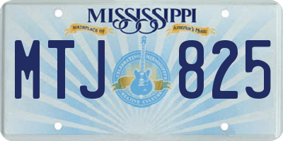 MS license plate MTJ825