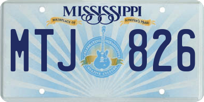 MS license plate MTJ826