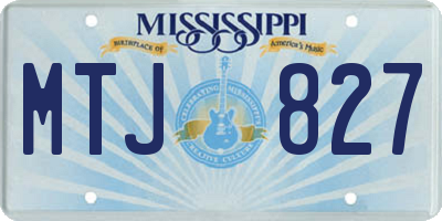 MS license plate MTJ827
