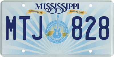 MS license plate MTJ828