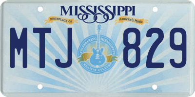 MS license plate MTJ829