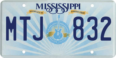 MS license plate MTJ832