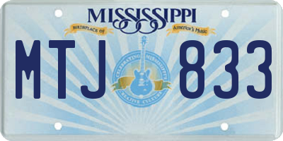 MS license plate MTJ833