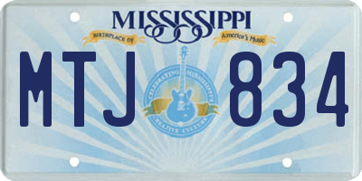 MS license plate MTJ834