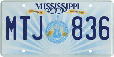 MS license plate MTJ836