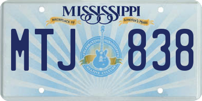 MS license plate MTJ838