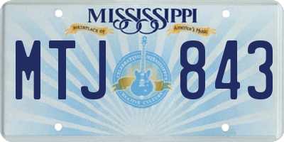 MS license plate MTJ843