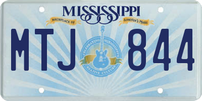 MS license plate MTJ844