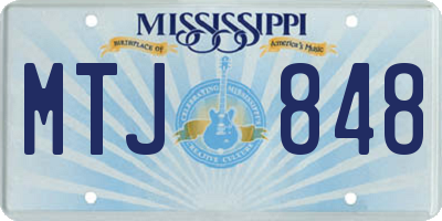 MS license plate MTJ848