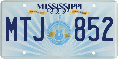 MS license plate MTJ852