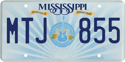MS license plate MTJ855