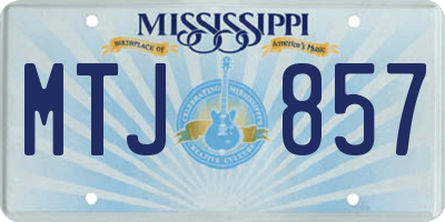 MS license plate MTJ857